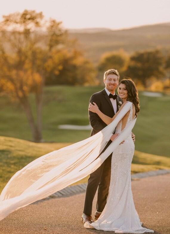 Ivory wedding cape cheap