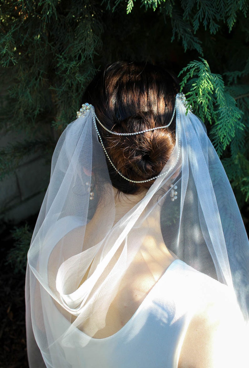 off white bridal veils
