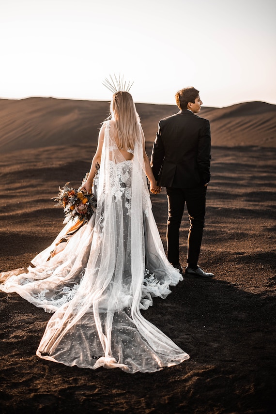 Alas Vestidos De Novia Con Capa Y Velo Capas De Novia AUDREY WINGS