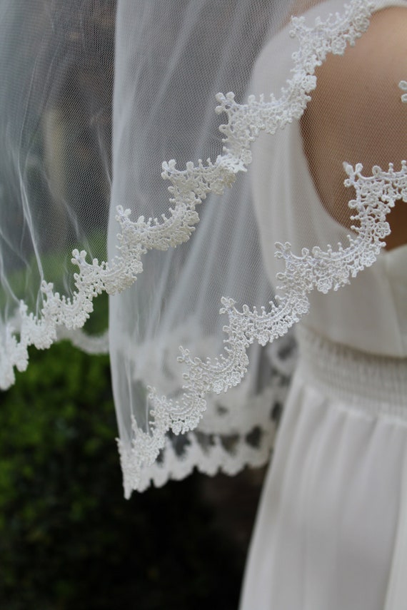 off white bridal veils