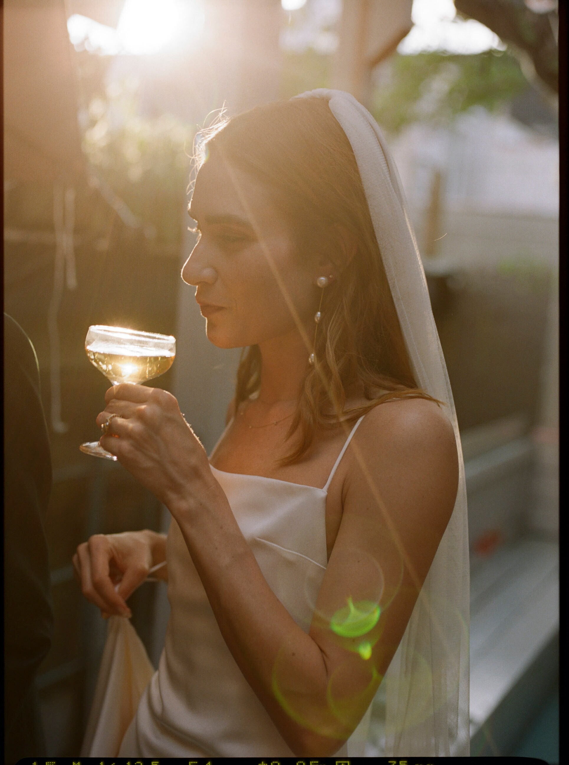 Silk Elbow Length Wedding Veil With Comb, Simple Chic 