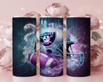 Envoltura para vaso de Los Vegas Raiders, diseño delgado de sublimación de 20 oz (descarga digital)