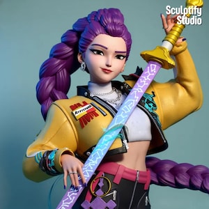 High detail anime girl statue bundle 1/7 scale STL pack Rumi Zoey Mira