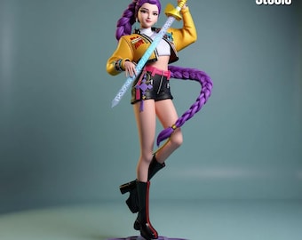 Rumi STL KPOP Demon Hunter, 3D Print File, Anime Figure, Streetwear 3D Model, STL File, 1/7 Scale Statue, Waifu stl, Digital Download
