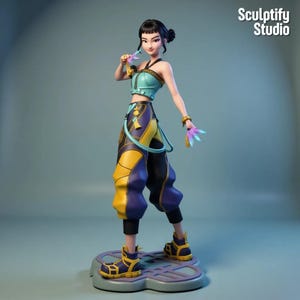 Streetwear style anime figures group 3D print file STL bundle