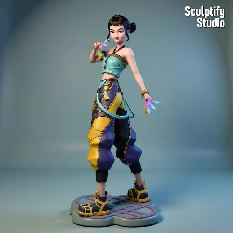 Streetwear style anime figures group 3D print file STL bundle