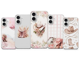 Cowboy Phone Case Cowgirl Western Cover for iPhone 17 Pro Max, 16e, 15, 14, 13 & Samsung S26 Ultra, S25 FE, A57, A56, Pixel 10, 9A