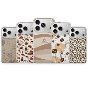 Custodia per telefono con motivo chicchi di caffè, cover per iPhone 17 Pro Max, 16e, 15, 14, 13 e Samsung S26 Ultra, S25 FE, A57, A56, Pixel 10, 9A