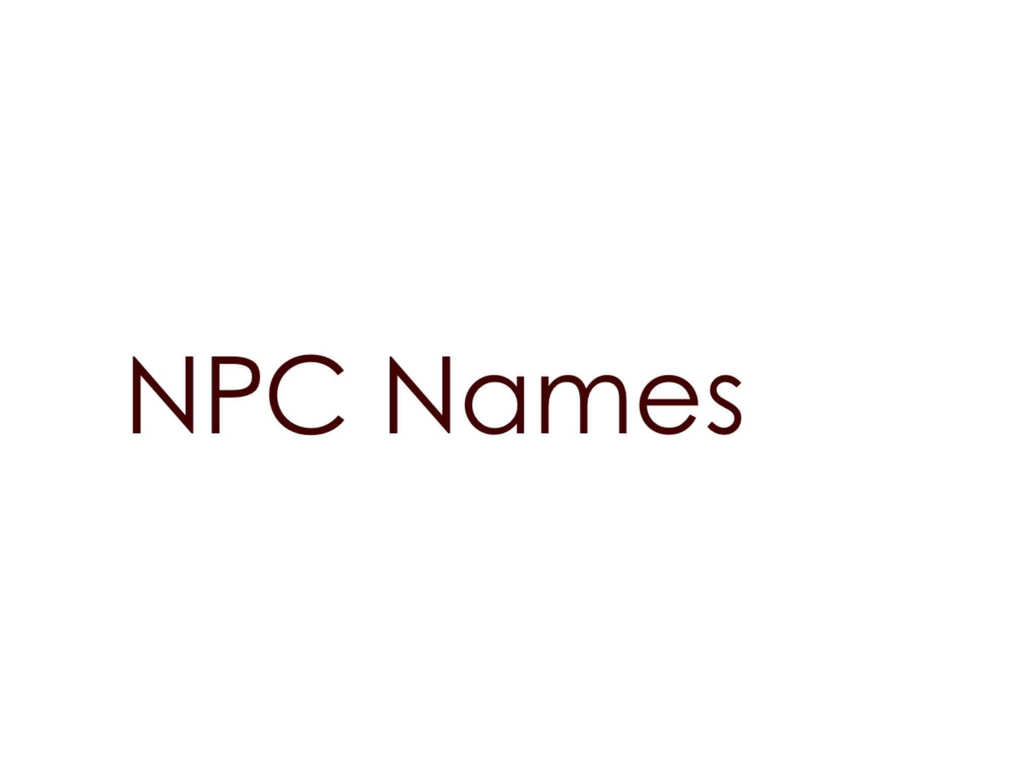 Quick NPC Generator - Etsy