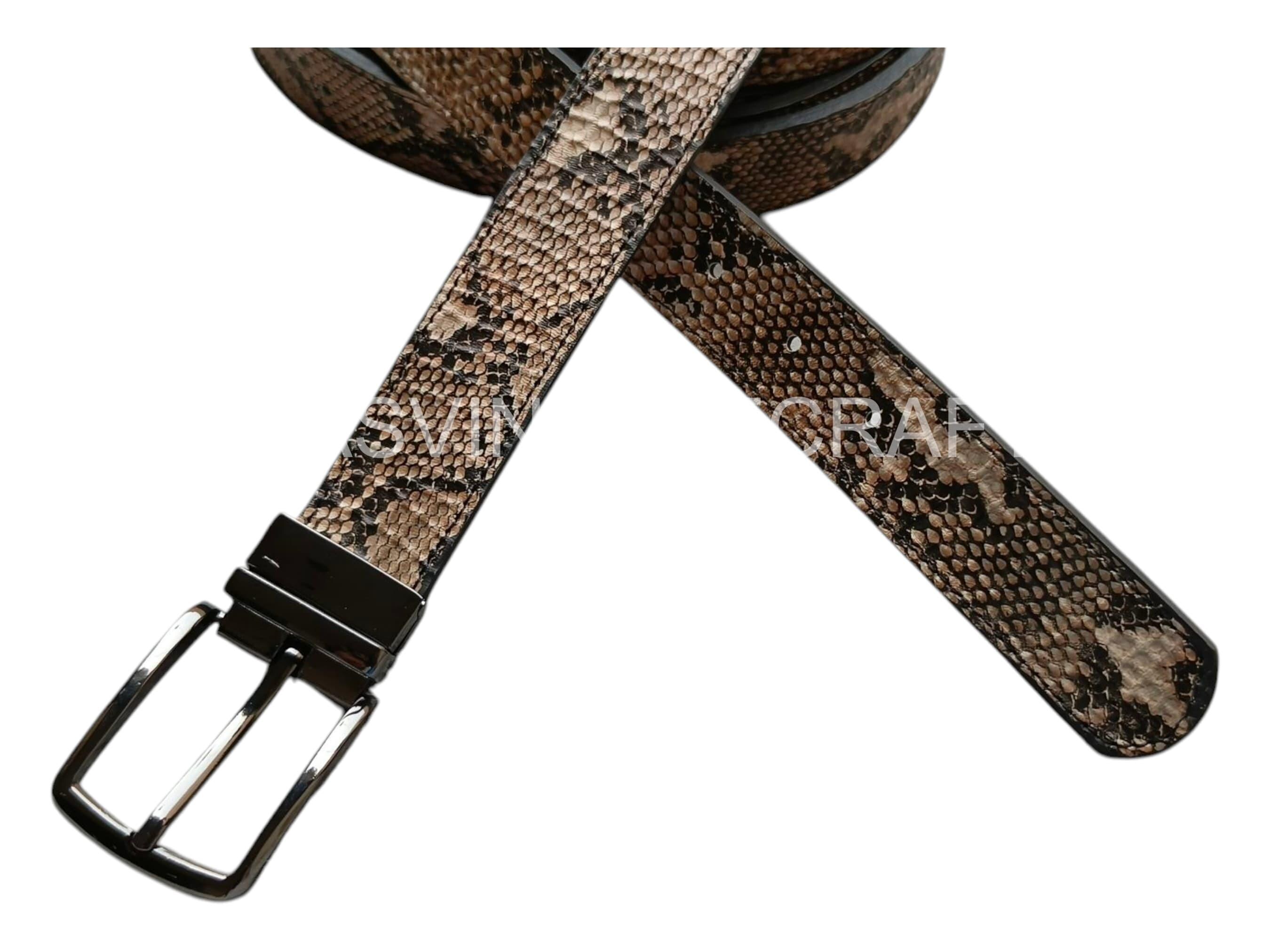Snake Embossed Belt - Etsy display picture 3