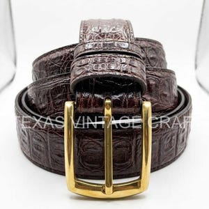 Gold Alligator Belt Buckle - Etsy display picture 3