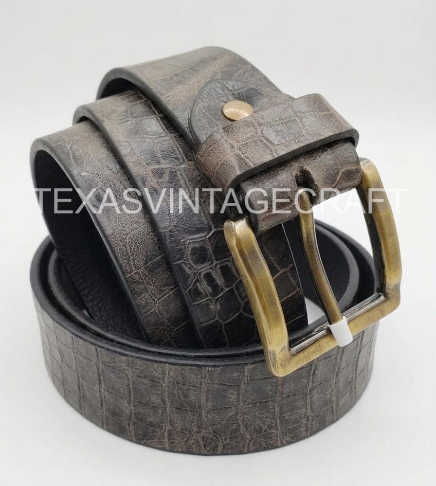 Vintage Mens Alligator Belt - Etsy display picture 2
