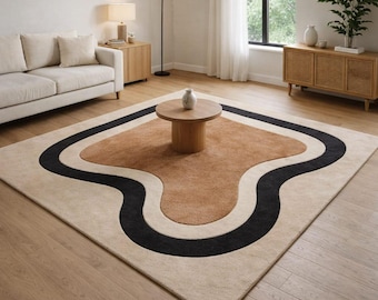 Handmade Large Area Rug | premium quality Hand tufted Woolen Rugs for Home Decor Living Room, Bedroom, Kids Room, Office All Sizes 6x9, 8x10