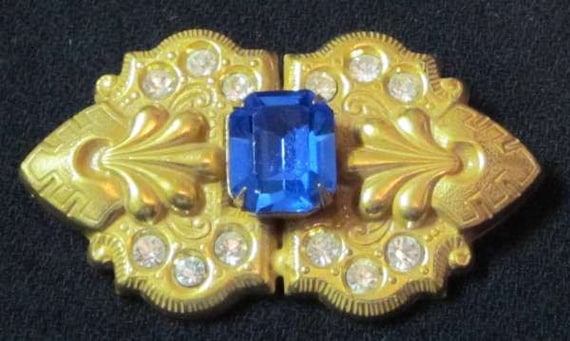 Miriam Haskell Gold Brooch - image 1