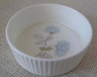 Wedgwood Ice Rose Trinket Bowl, Bone China Made in England, Small 3 3/8 Inch Round, MyVintageTable