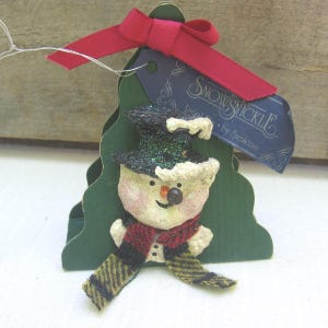 Snowsnickle Snowman Brooch, Vintage Lapel Pin, Christmas Jewelry, Enesco 1998, Snowman Lover Gift, MyVintageTable