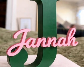 Personalized 3D Printed Name Initial | Nursery Decor
