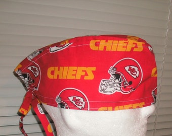 KC Chiefs, Scrub Cap, Surgical Cap, Chemo Cap, Headwear