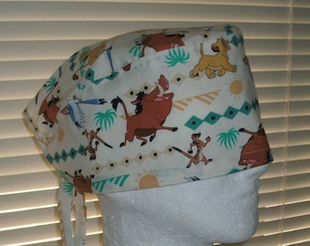 Lion King Scrub Cap, Surgical Cap, Chemo Cap, Headwear