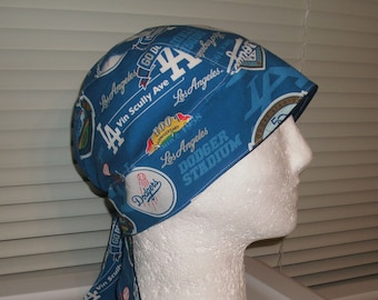 LA Dodgers "Vin Scully" Do-Rag, Skull Cap, Chemo Cap, Headwear