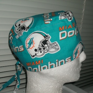 Miami Dolphins Scrub Cap, Surgical Cap, Chemo Cap, Headwear