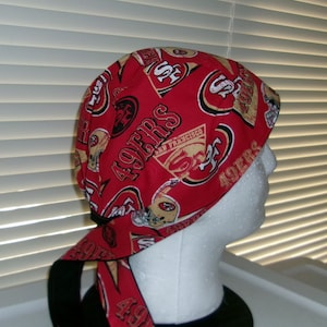 SF 49er&#39;s Do-Rag, Skull Cap, Chemo Cap, Headwear