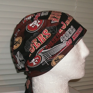 S.F. 49er&#39;s Stadium Do-Rag, Skull Cap, Chemo Cap, Headwear
