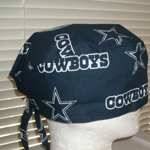 Cowboys Scrub Cap, Surgical Cap, Chemo Cap, Headwear