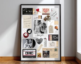 Custom Matchbook Poster – Romantic Photo Collage Template | Canva Download