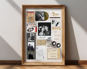 Boyfriend Gift – Romantic Photo Matchbook Poster | Editable Canva Template