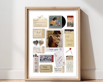 Custom Matchbook Poster – Our Love Story Wall Art | Instant Digital Download