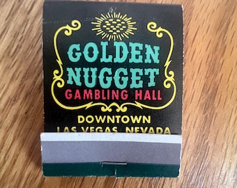 GOLDEN NUGGET Unopened Playing Cards - Black Deck - Stamp Intact