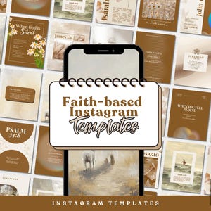 Faith-Based Christian Instagram Template Posts | Church, Ministry, Spiritual Life Coach (Instant Digital Download)