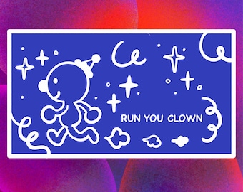 RUN CLOWN Iron on Patch