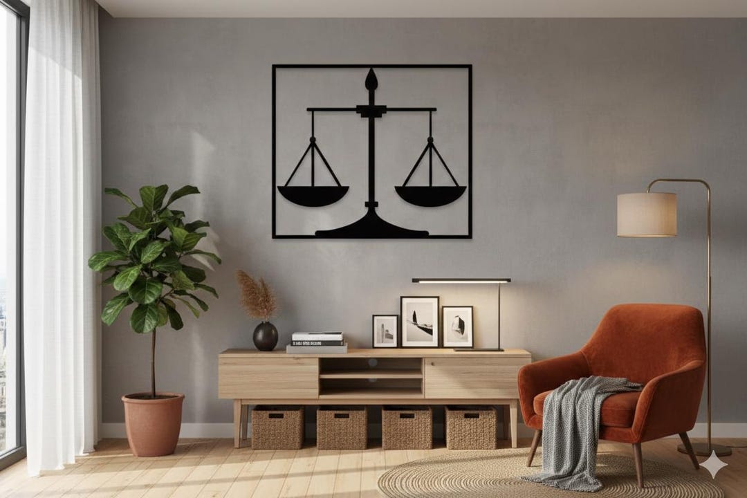 Scales of Justice Metal Wall Art – Laser Cut Files (DWG, DXF, PDF) - Etsy
