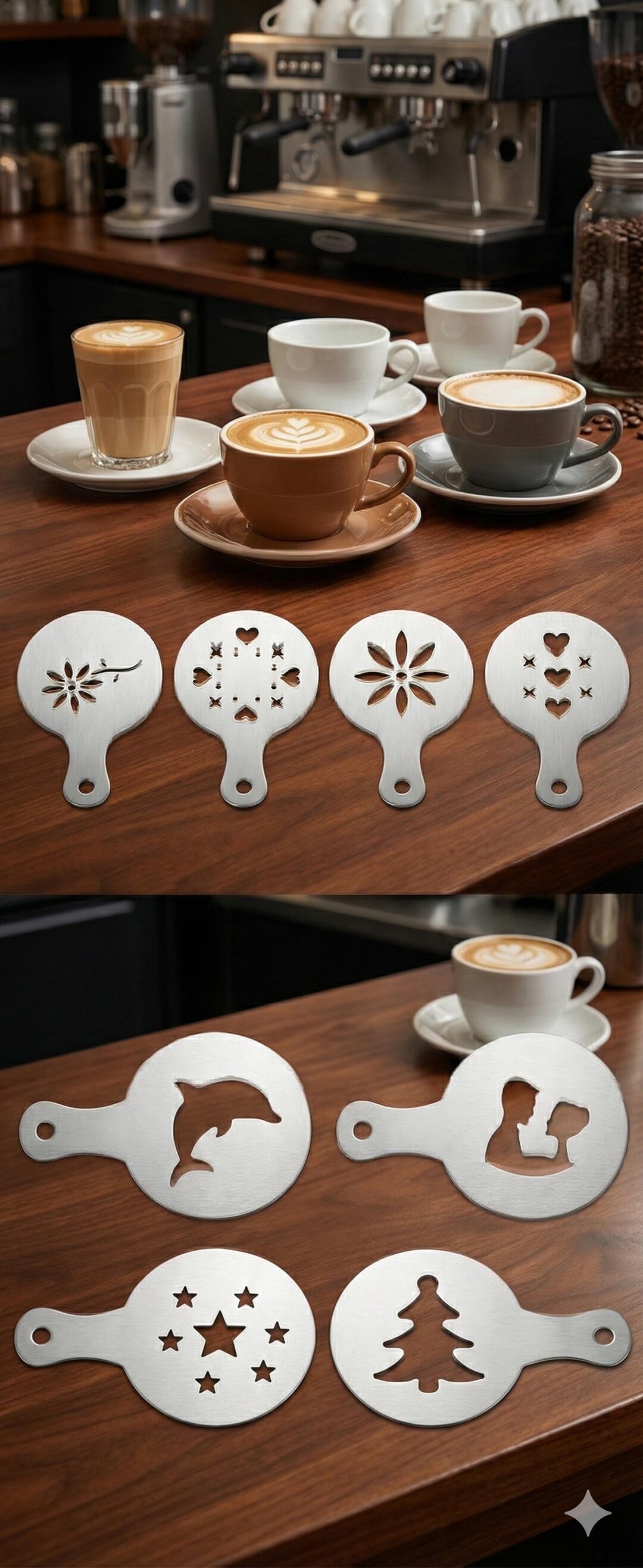Latte Art Stencils 12 Barista Coffee Templates (digital Download