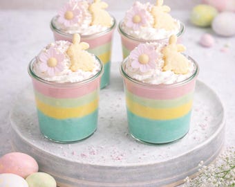 Recept Rainbow Easter Cups – kleurrijk gelaagd dessert in een kopje (digitale download)
