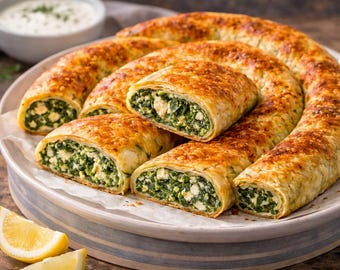 Spinazie Burek: recept voor traditionele balkantaart | Afdrukbaar recept