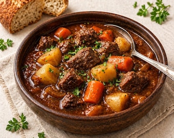 Irish Beef Stew – recept voor rijke en gezellige stoofpot (afdrukbare pdf)