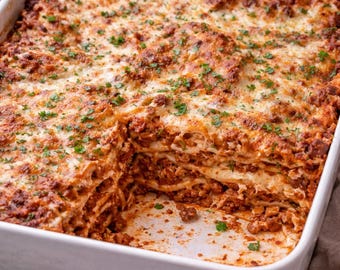 Recept zelfgemaakte rundvleeslasagne – traditioneel Italiaans comfortfood | Afdrukbare pdf met recepten