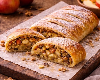 Ricetta tradizionale dello strudel di mele di Baba Anka con pasta austriaca stesa a mano (PDF stampabile)