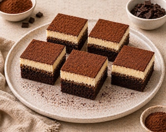 Recept brownie tiramisu – dessert met chocoladekoffielaag (afdrukbare pdf)