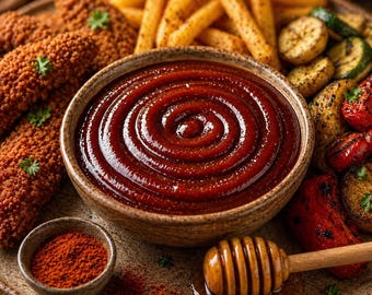 Smoky Honey BBQ Sauce – Zoet, pittig diprecept (afdrukbare pdf)