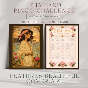 Thailand Travel Bingo Game | Vacation Bucket List Activity (Digital Download)