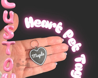 Heart Shaped Custom Pet Tag