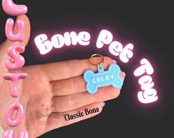 Classic Bone Shaped Custom Pet Tag
