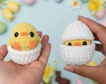 Easy Crochet Mini Chick Pattern – No Sew Egg Sleeping Bag Amigurumi PDF