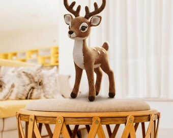 Realistic Crochet Deer Pattern – Amigurumi Stag, Wire Frame (PDF Pattern)