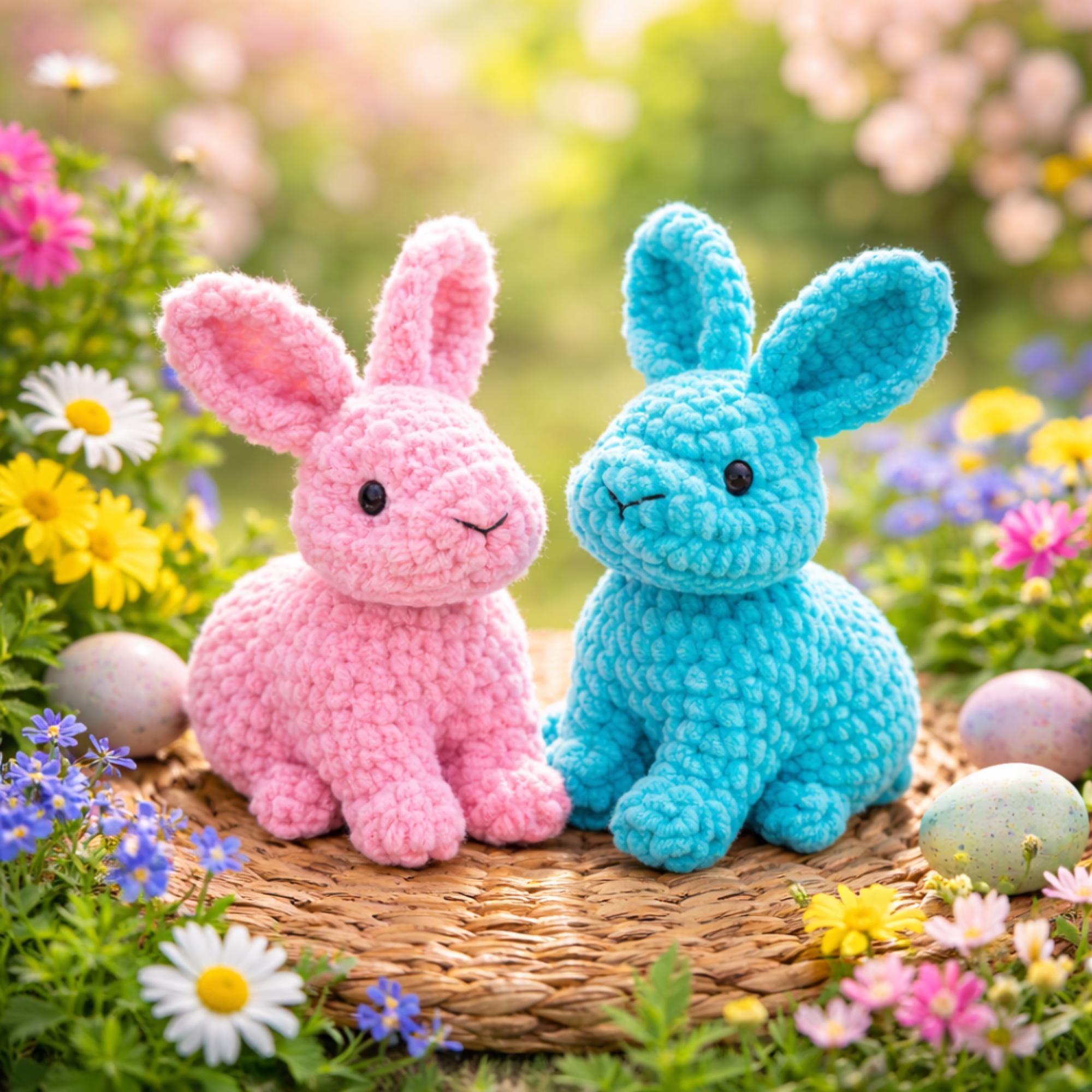 34 Crochet Rabbit Patterns with Baskets, Keychains, and Rattles 12 Rabbit Crochet Pattern Mini Bunny Amigurumi