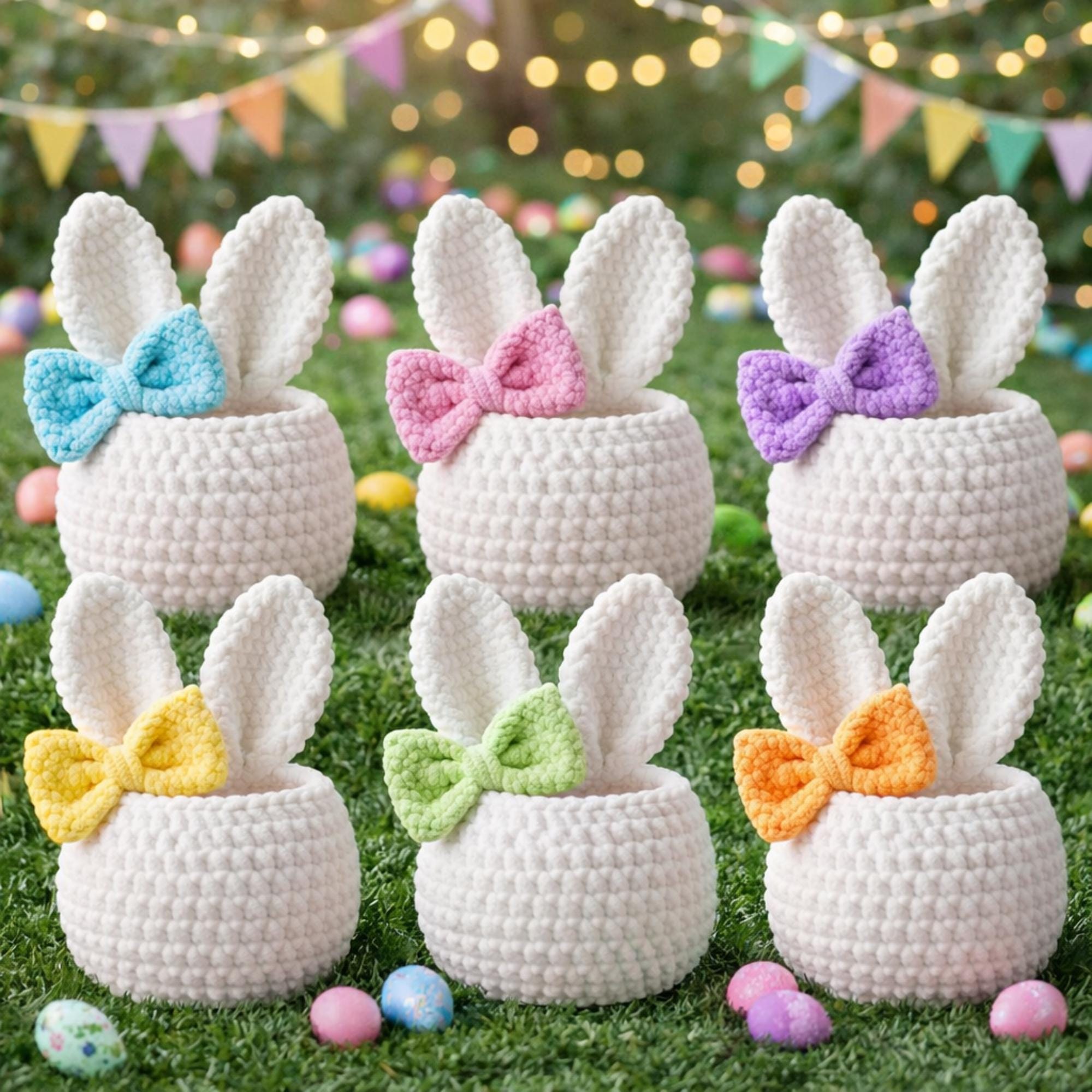 Easter Bunny Basket Crochet Pattern PDF | Amigurumi Rabbit Storage ...
